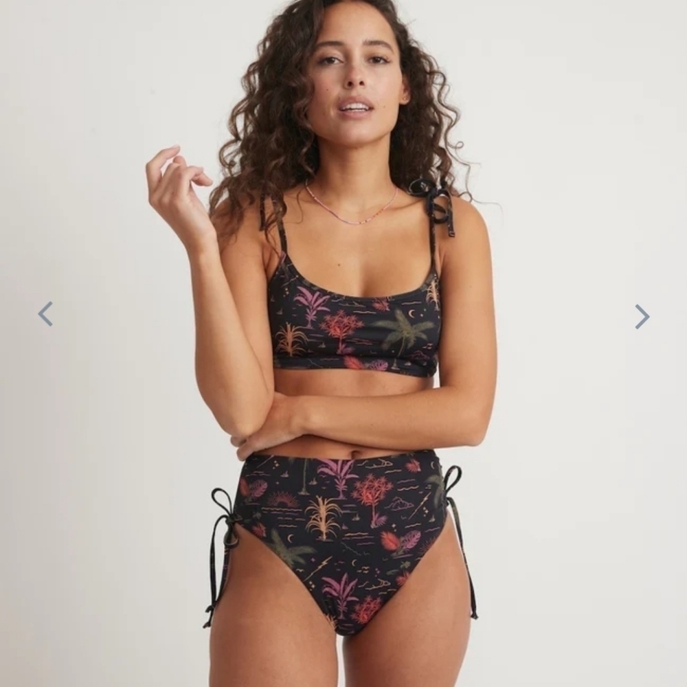 Marine Layer Tie Bikini Top Beach Wizard Print